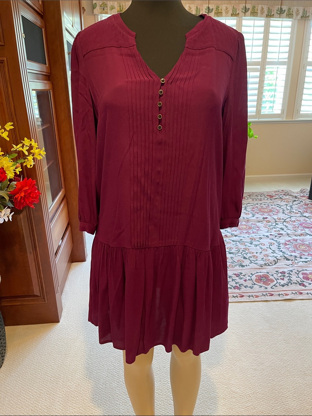 Anthropologie Mauve Dress